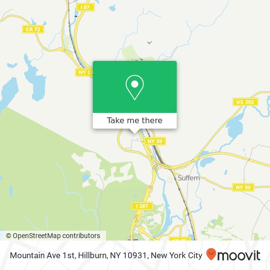 Mapa de Mountain Ave 1st, Hillburn, NY 10931