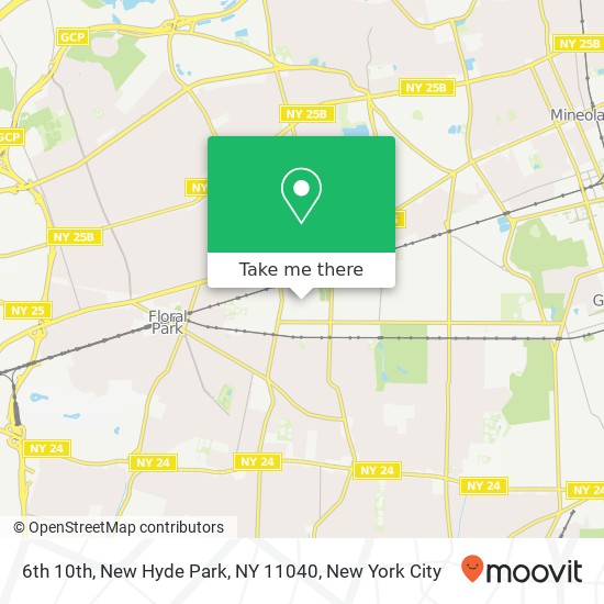 Mapa de 6th 10th, New Hyde Park, NY 11040