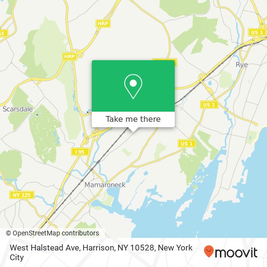 Mapa de West Halstead Ave, Harrison, NY 10528