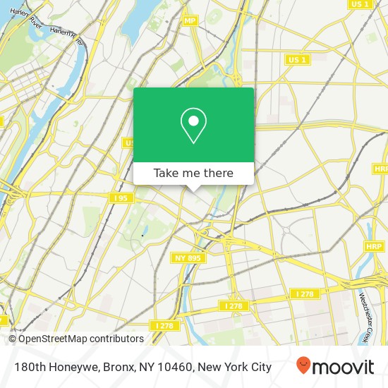 Mapa de 180th Honeywe, Bronx, NY 10460