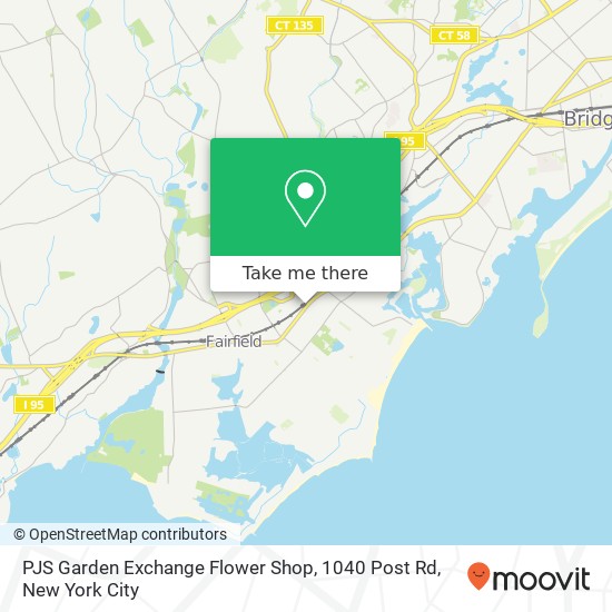 Mapa de PJS Garden Exchange Flower Shop, 1040 Post Rd