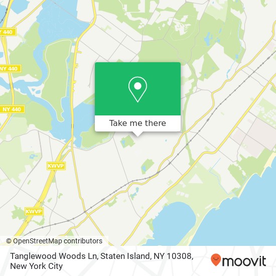 Mapa de Tanglewood Woods Ln, Staten Island, NY 10308