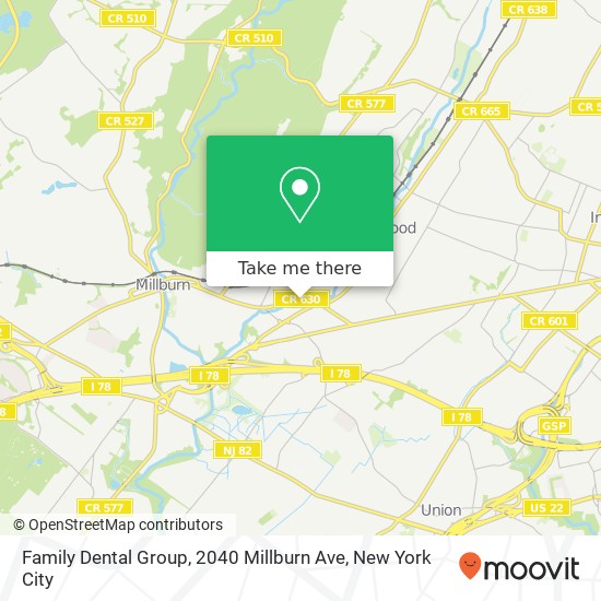 Family Dental Group, 2040 Millburn Ave map