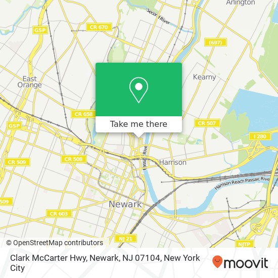 Clark McCarter Hwy, Newark, NJ 07104 map