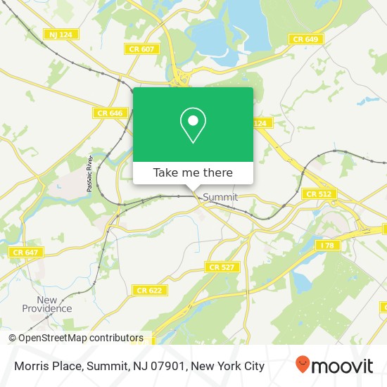 Mapa de Morris Place, Summit, NJ 07901