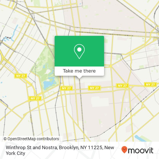 Mapa de Winthrop St and Nostra, Brooklyn, NY 11225