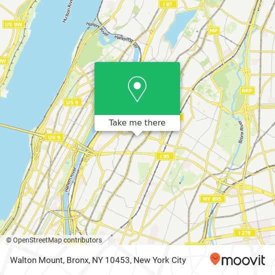 Walton Mount, Bronx, NY 10453 map