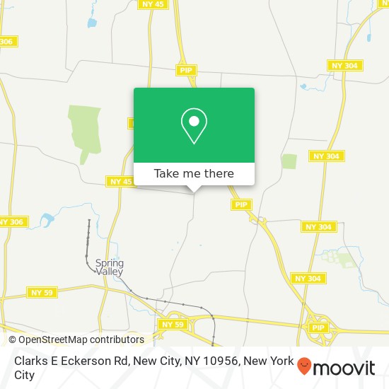 Mapa de Clarks E Eckerson Rd, New City, NY 10956