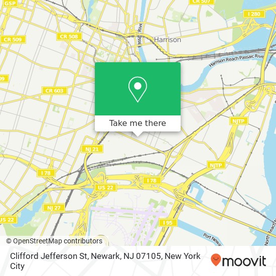 Clifford Jefferson St, Newark, NJ 07105 map