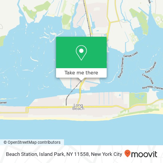 Mapa de Beach Station, Island Park, NY 11558