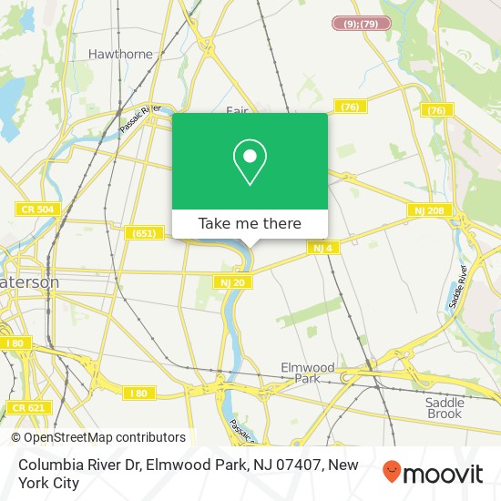 Columbia River Dr, Elmwood Park, NJ 07407 map