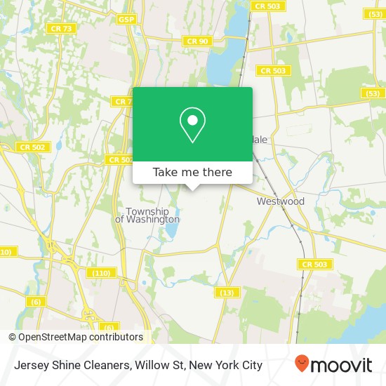 Mapa de Jersey Shine Cleaners, Willow St