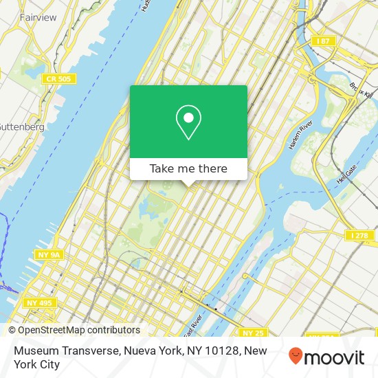 Mapa de Museum Transverse, Nueva York, NY 10128