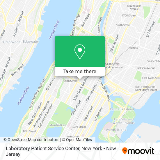 Laboratory Patient Service Center map