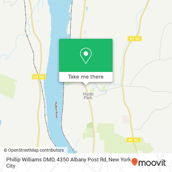 Mapa de Phillip Williams DMD, 4350 Albany Post Rd