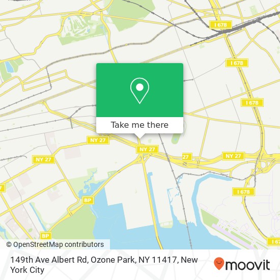 149th Ave Albert Rd, Ozone Park, NY 11417 map