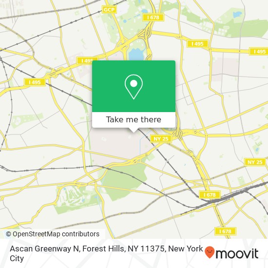 Ascan Greenway N, Forest Hills, NY 11375 map