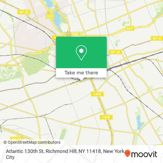 Mapa de Atlantic 130th St, Richmond Hill, NY 11418