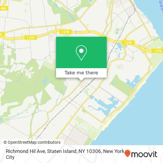 Mapa de Richmond Hil Ave, Staten Island, NY 10306