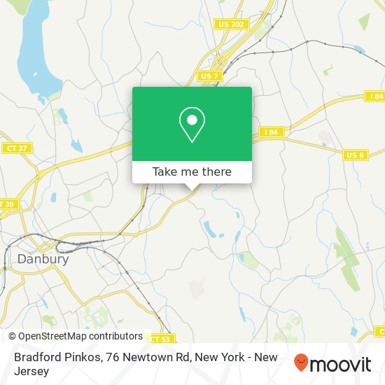 Mapa de Bradford Pinkos, 76 Newtown Rd