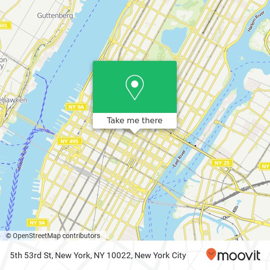 5th 53rd St, New York, NY 10022 map