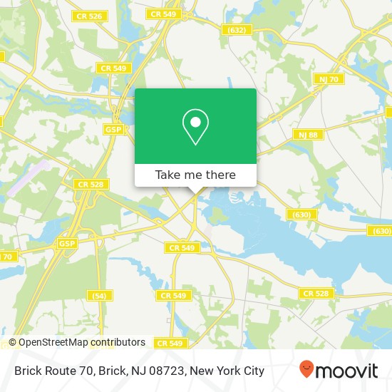 Mapa de Brick Route 70, Brick, NJ 08723
