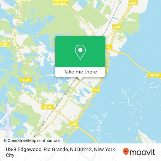 Mapa de US-9 Edgewood, Rio Grande, NJ 08242