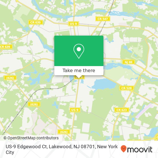 US-9 Edgewood Ct, Lakewood, NJ 08701 map