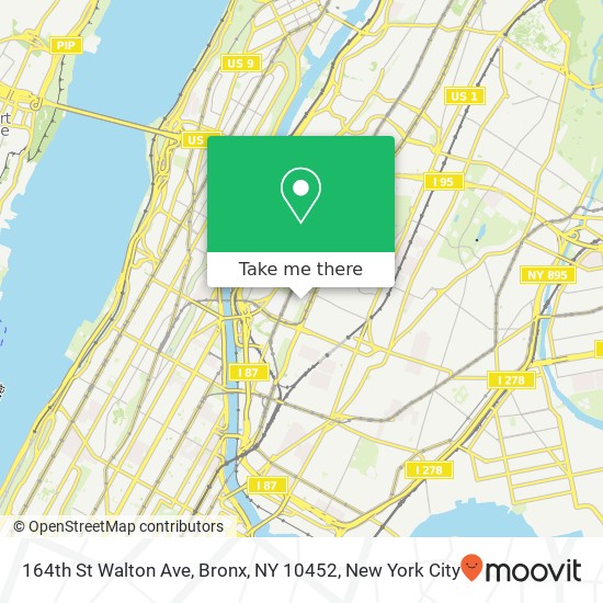 164th St Walton Ave, Bronx, NY 10452 map