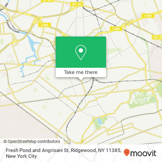 Fresh Pond and Angrisani St, Ridgewood, NY 11385 map