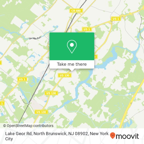 Mapa de Lake Geor Rd, North Brunswick, NJ 08902