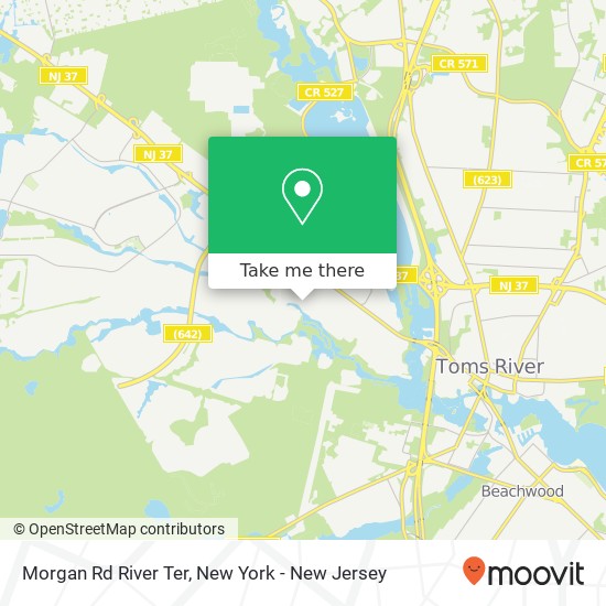 Mapa de Morgan Rd River Ter, Toms River, NJ 08755