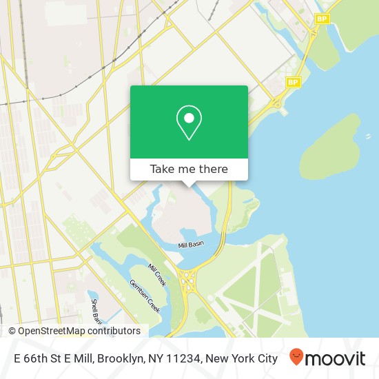 Mapa de E 66th St E Mill, Brooklyn, NY 11234