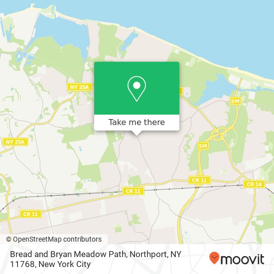 Bread and Bryan Meadow Path, Northport, NY 11768 map