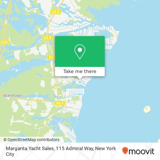 Mapa de Margarita Yacht Sales, 115 Admiral Way