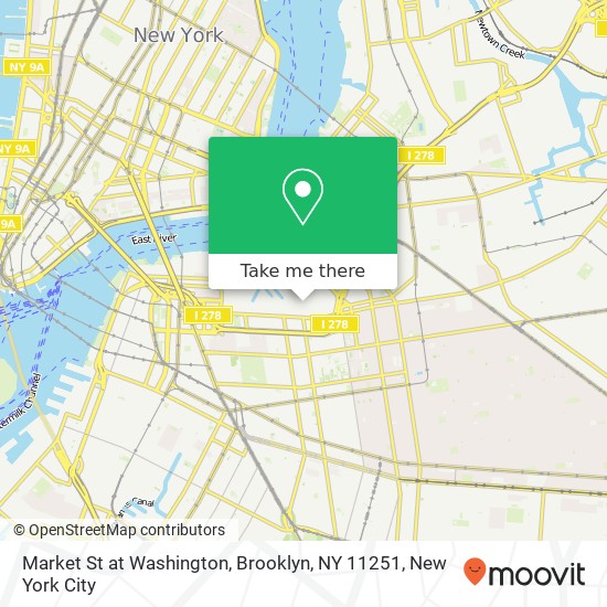Market St at Washington, Brooklyn, NY 11251 map