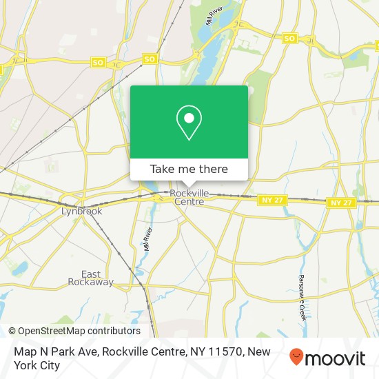 Mapa de Map N Park Ave, Rockville Centre, NY 11570