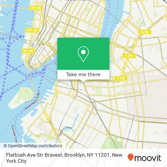 Mapa de Flatbush Ave Str Bravest, Brooklyn, NY 11201