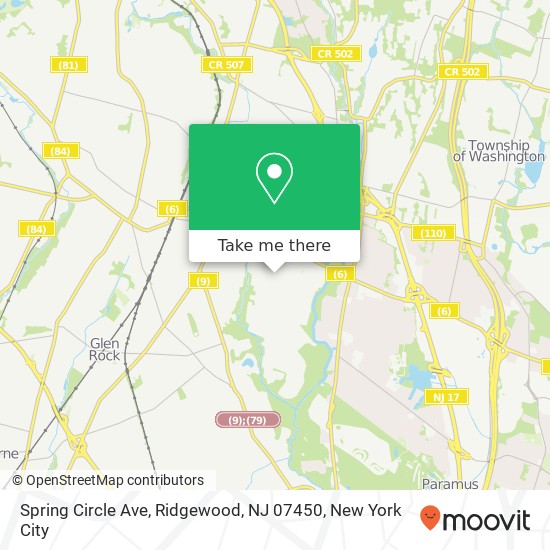 Spring Circle Ave, Ridgewood, NJ 07450 map