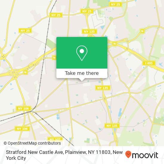 Stratford New Castle Ave, Plainview, NY 11803 map