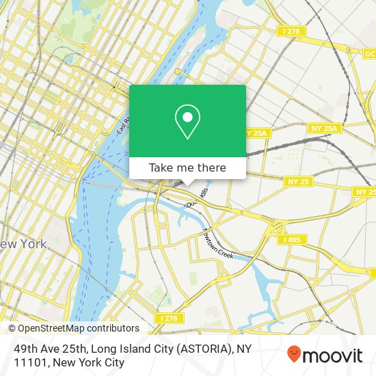 49th Ave 25th, Long Island City (ASTORIA), NY 11101 map