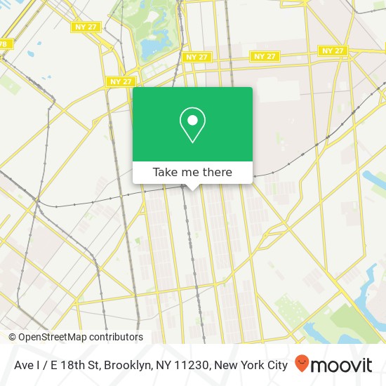 Mapa de Ave I / E 18th St, Brooklyn, NY 11230