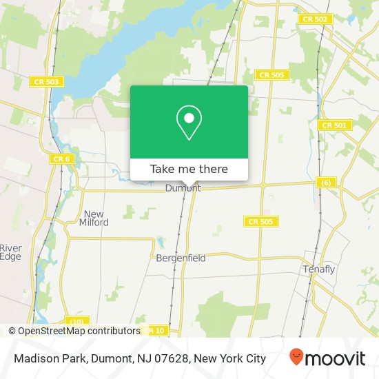 Mapa de Madison Park, Dumont, NJ 07628