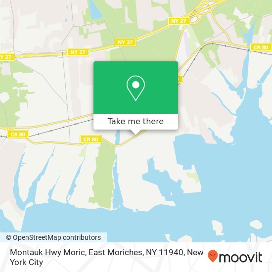 Mapa de Montauk Hwy Moric, East Moriches, NY 11940