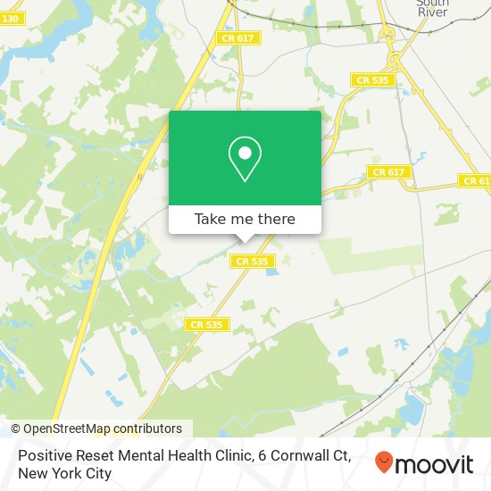 Positive Reset Mental Health Clinic, 6 Cornwall Ct map