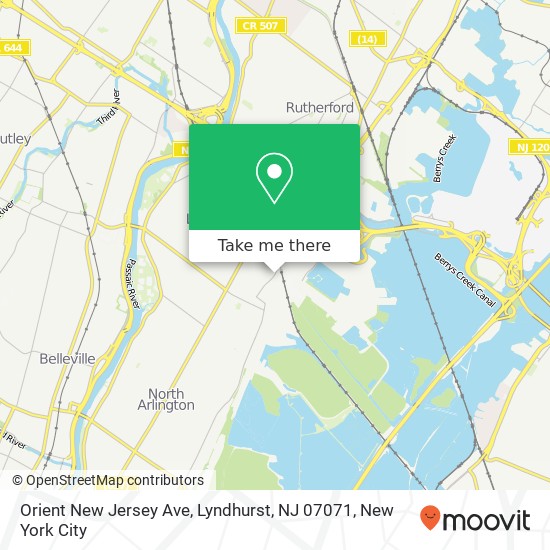 Orient New Jersey Ave, Lyndhurst, NJ 07071 map