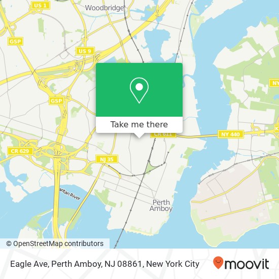 Mapa de Eagle Ave, Perth Amboy, NJ 08861