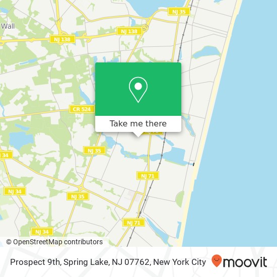 Mapa de Prospect 9th, Spring Lake, NJ 07762