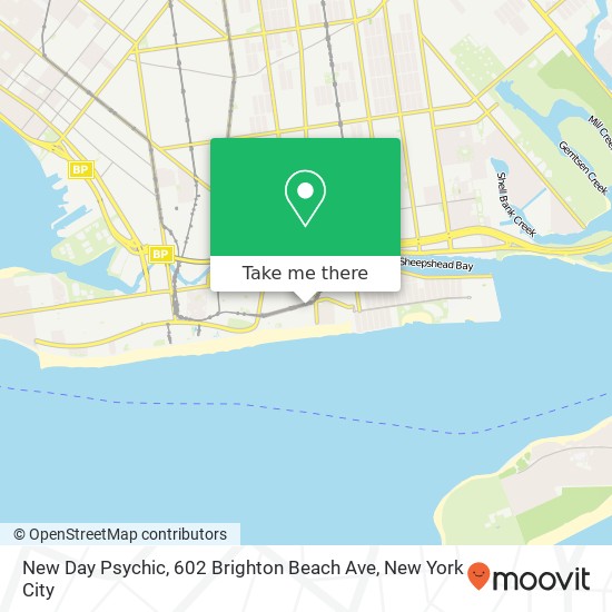 Mapa de New Day Psychic, 602 Brighton Beach Ave