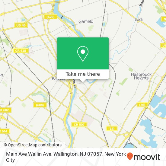 Mapa de Main Ave Wallin Ave, Wallington, NJ 07057